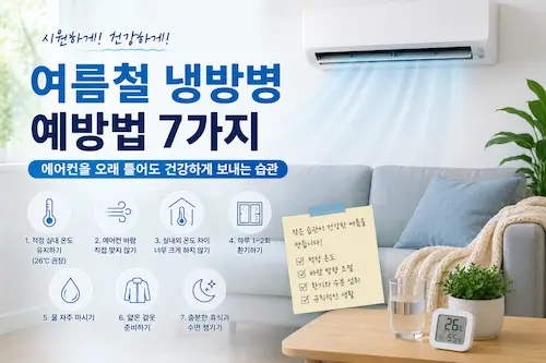 여름철 냉방병을 예방하는 올바른 에어컨 사용 습관