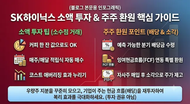 SK하이닉스 소액 투자 팁과 주주 환원 포인트를 정리한 인포그래픽