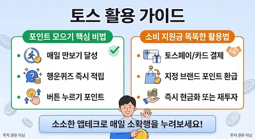 토스 앱 활용 가이드 인포그래픽 이미지